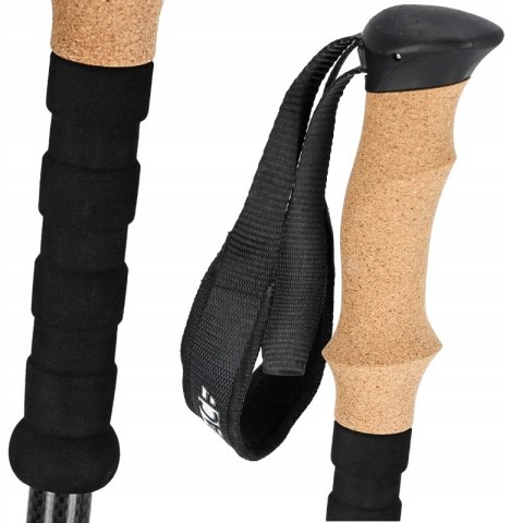 Kije Trekkingowe Składane Carbon+ 61-135 Cm, Safe Lock, Nordic Walking