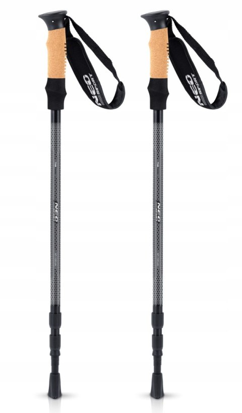 Lekkie Kijki Trekkingowe Z Antyshock, Regulacja 65-135 Cm, Neo-Sport