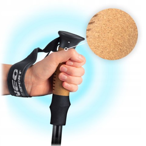 Lekkie Kijki Trekkingowe Z Antyshock, Regulacja 65-135 Cm, Neo-Sport