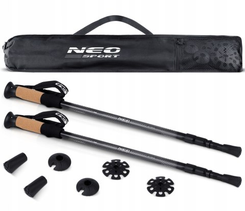 Lekkie Kijki Trekkingowe Z Antyshock, Regulacja 65-135 Cm, Neo-Sport