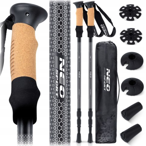 Lekkie Kijki Trekkingowe Z Antyshock, Regulacja 65-135 Cm, Neo-Sport