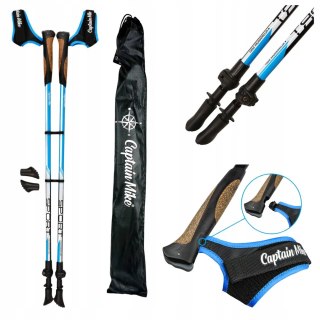 Regulowane Kijki Do Nordic Walking Captain Mike Z Aluminium Lotniczego 100-130 Cm