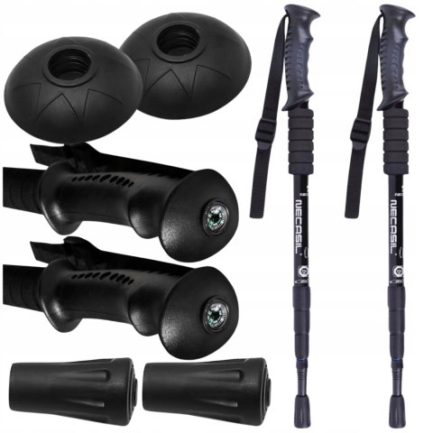 Regulowane Kijki Trekkingowe Nordic Walking Z Kompasem 63-135 Cm