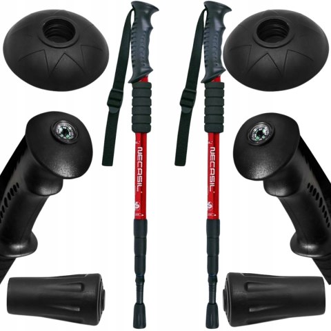 Regulowane Kijki Trekkingowe Nordic Walking Z Kompasem 63-135 Cm