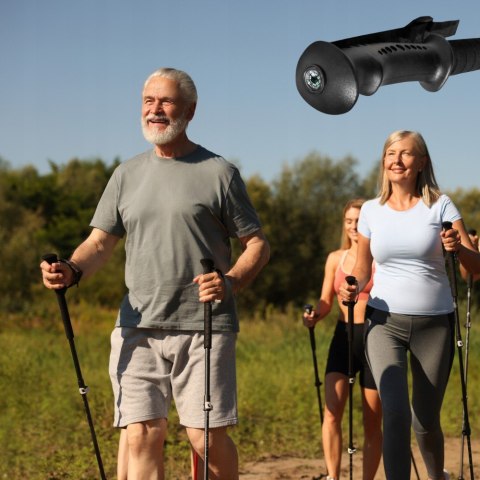 Regulowane Kijki Trekkingowe Nordic Walking Z Kompasem 63-135 Cm