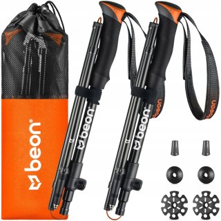 Regulowane Składane Kije Trekkingowe Beon Fold Lite 2 Szt - Alu 7075 Eva