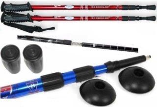 Teleskopowe Kijki Nordic Walking 135 Cm Z Systemem Anti-Shock, 2 Szt.