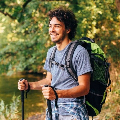 Kieje Trekkingowe Teleskopowe Aluminiowe Antishock 67-135 Cm Nordic Walking