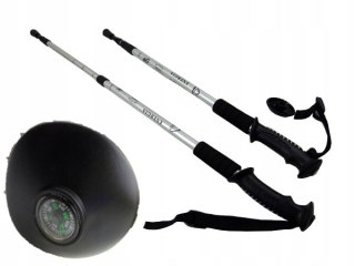 Kije Do Nordic Walking 3-Seg Alu, Lekkie I Wytrzymałe Z Systemem Anti-Shock