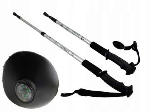 Kije Do Nordic Walking 3-Seg Alu, Lekkie I Wytrzymałe Z Systemem Anti-Shock