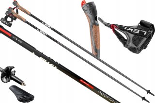 Kije Leki Response 110Cm 184G - Nordic Walking, Aluminium, Końcówki G/W