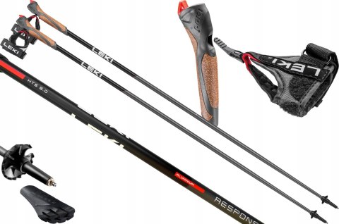 Kije Leki Response 110Cm 184G - Nordic Walking, Aluminium, Końcówki G/W