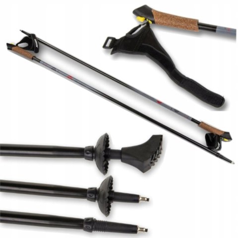 Kije Nordic Walking 115 Cm Aluminiowe Dla 171-177 Cm, Talerzyki+Buciki