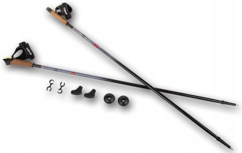 Kije Nordic Walking 115 Cm Aluminiowe Dla 171-177 Cm, Talerzyki+Buciki