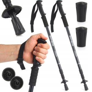 Kije Nordic Walking 3-Segmentowe Teleskopowe Aluminiowe Anti-Shock 64-135Cm