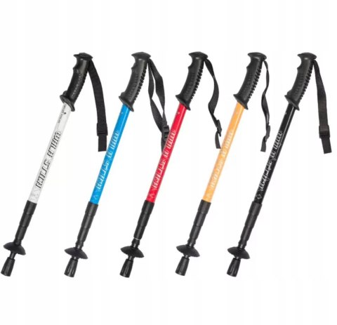 Kije Nordic Walking Regulowane Składane Do Chodzenia Teleskopowe Czarny