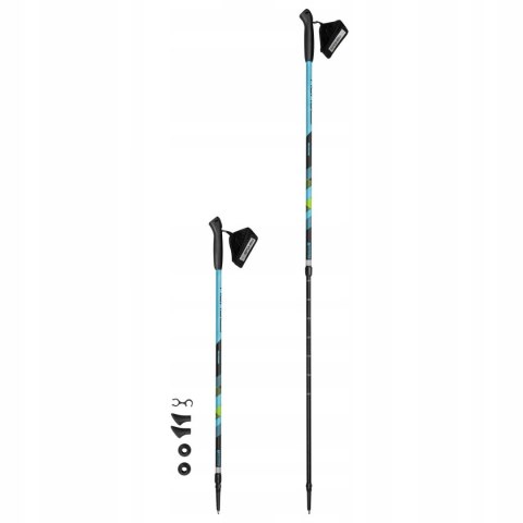 Kije Nordic Walking Spokey Meadow 105-135Cm Aluminowe Regulowane Anti Shock