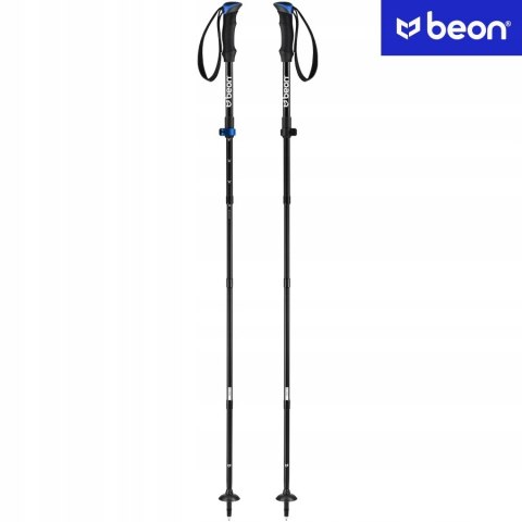 Kije Trekkingowe Beon Fold Lite Black 2 Szt. Regul., Eva Chwyt, Al.7075