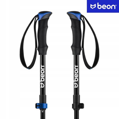Kije Trekkingowe Beon Fold Lite Black 2 Szt. Regul., Eva Chwyt, Al.7075