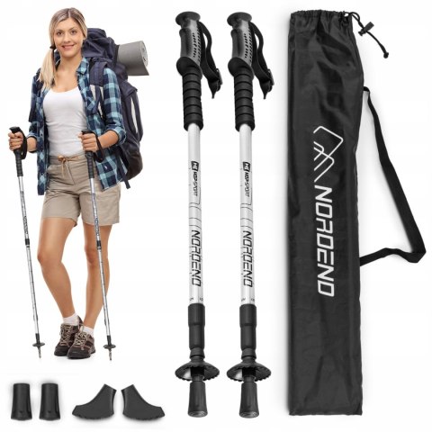 Kije Trekkingowe Lekkie Nordic Walking Regulowane Anti-Shock Z Pokrowcem