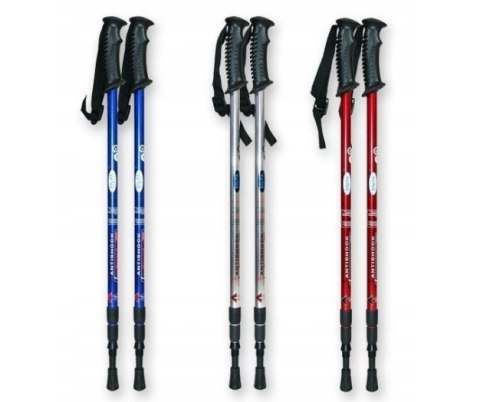 Kije Trekkingowe Nordic Walking Składane, Regulowane 2 Szt. Anti-Shock