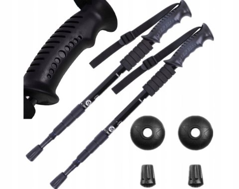 Kije Trekkingowe Nordic Walking Składane, Regulowane 2 Szt. Anti-Shock
