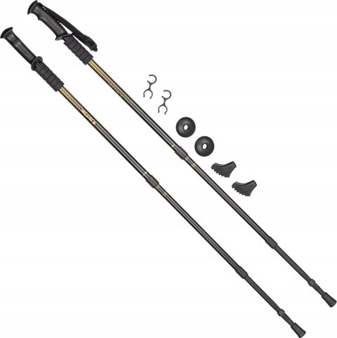 Kijki Nordic Walking Alu 3-Sekcjonowe Outtec Regulowane 65-135Cm Anti-Shock