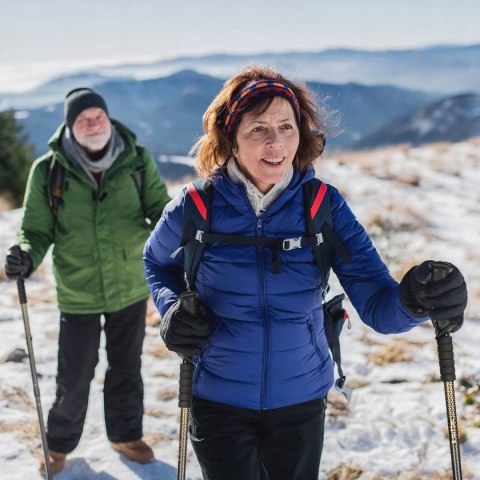 Kijki Nordic Walking Alu 3-Sekcjonowe Outtec Regulowane 65-135Cm Anti-Shock