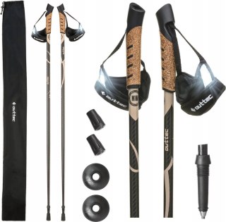 Kijki Nordic Walking Trekkingowe 1-Segmentowe 110/115Cm Regulowane Outtec