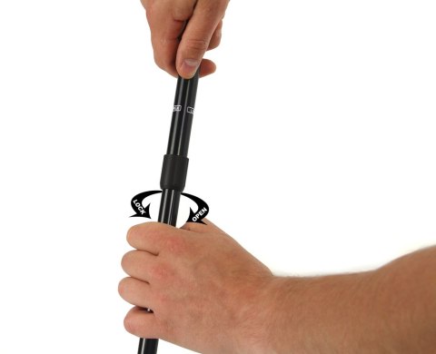Kijki Nordic Walking Trekkingowe Anti-Shock 3Seg + Szelki Odblaskowe Alu