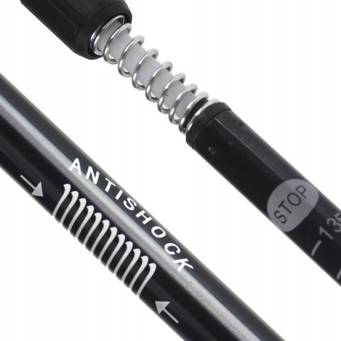 Kijki Nordic Walking Trekkingowe Anti-Shock 3Seg + Szelki Odblaskowe Alu