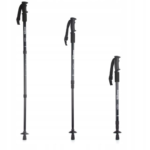 Kijki Nordic Walking Trekkingowe Anti-Shock 3Seg + Szelki Odblaskowe Alu