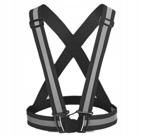 Kijki Nordic Walking Trekkingowe Anti-Shock 3Seg + Szelki Odblaskowe Alu