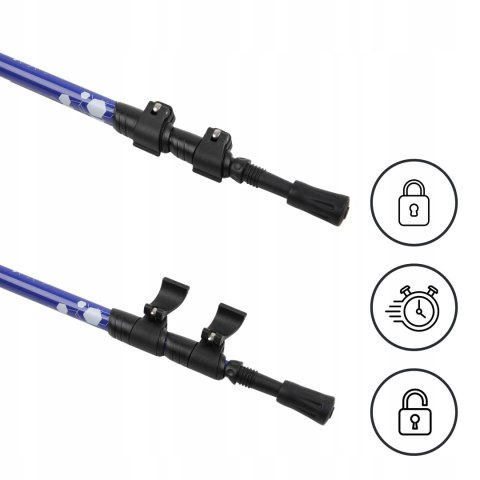 Kijki Trekkingowe Regulowane Aluminium 7075 Nordic Walking Korkowe Uchwyty
