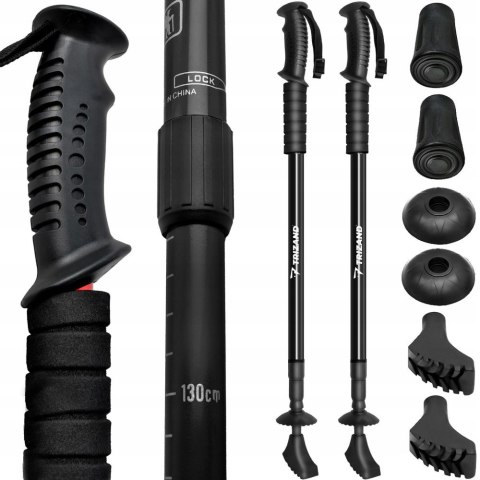 Kijki Trekowe Teleskopowe Antishock 2+4 Końcówki Składane Do Nordic Walking