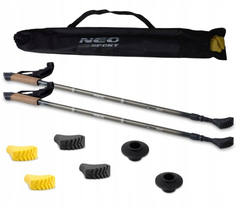 Profesjonalne Kijki Nordic Walking Regulowane 85-143 Cm Z Rękawiczkami