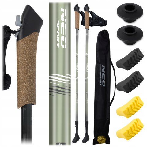Profesjonalne Kijki Nordic Walking Regulowane 85-143 Cm Z Rękawiczkami