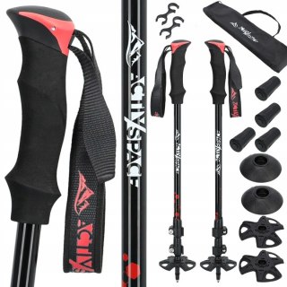 Składane Kije Trekkingowe Nordic Walking 2Szt Regulowane 61-135Cm Safe Lock
