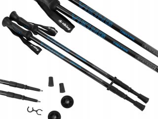 Viking Kalio Kije Trekkingowe Aluminiowe 3-Sekcjonalne Antishock 65-135Cm