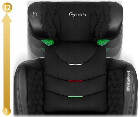 Fotelik Samochodowy Isofix Nukido Louis I-Size 15-36Kg, 12 Stopni Regulacji