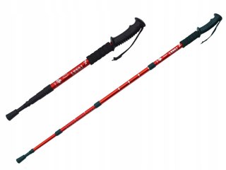 Kije Nordic Walking 3-Segmentowe Teleskopowe 65-135 Cm Z Systemem Antishock