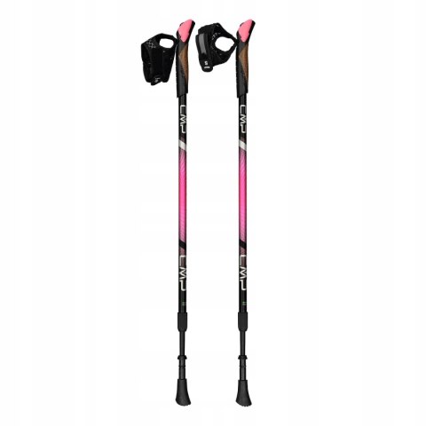 Kije Nordic Walking Cmp Maniva Różowe 75-135Cm Z Rękawicami Regulacja Flexy