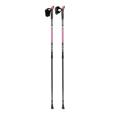 Kije Nordic Walking Cmp Maniva Różowe 75-135Cm Z Rękawicami Regulacja Flexy