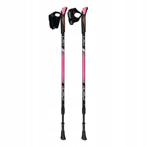 Kije Nordic Walking Cmp Maniva Różowe 75-135Cm Z Rękawicami Regulacja Flexy