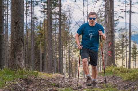 Kije Nordic Walking Pro-Trainer 120 Cm Aluminium Z Clip-On Rękawicą Grotem