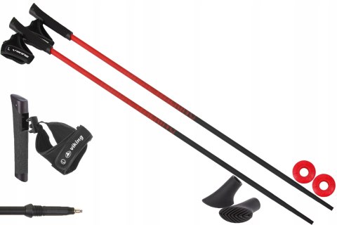 Kije Nordic Walking Pro-Trainer 120 Cm Aluminium Z Clip-On Rękawicą Grotem