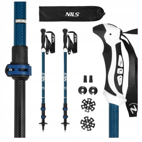 Kije Nordic Walking Trekkingowe Regulowane Aluminium 6061 65-135Cm Tk8601