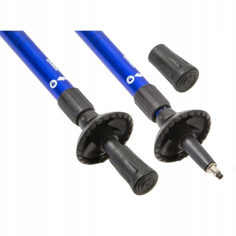 Kije Trekkingowe Enero Classic Niebieskie Regulowane Aluminium Anti Impact