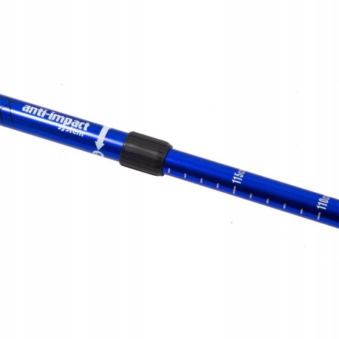 Kije Trekkingowe Enero Classic Niebieskie Regulowane Aluminium Anti Impact