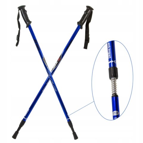 Kije Trekkingowe Nordic Walking Regulowane Aluminiowe Antishok 80-135Cm